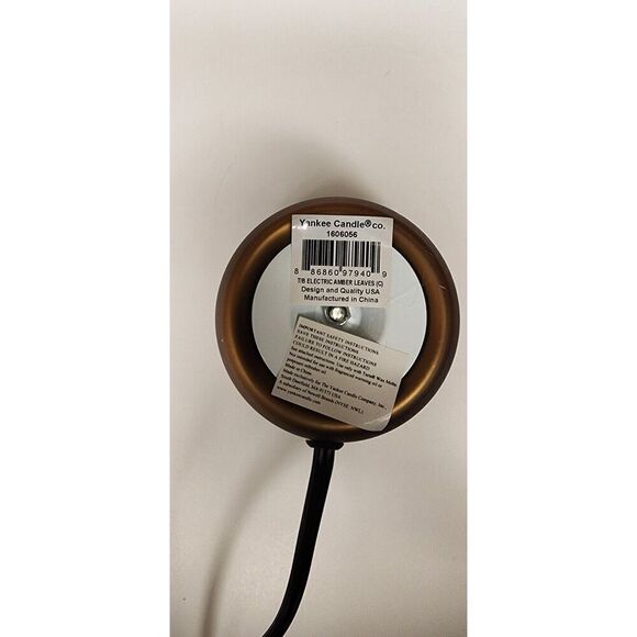 Yankee Candle AMBER LEAVES Warmer/Large Candle Amber Shade Topper - Picture 7 of 10